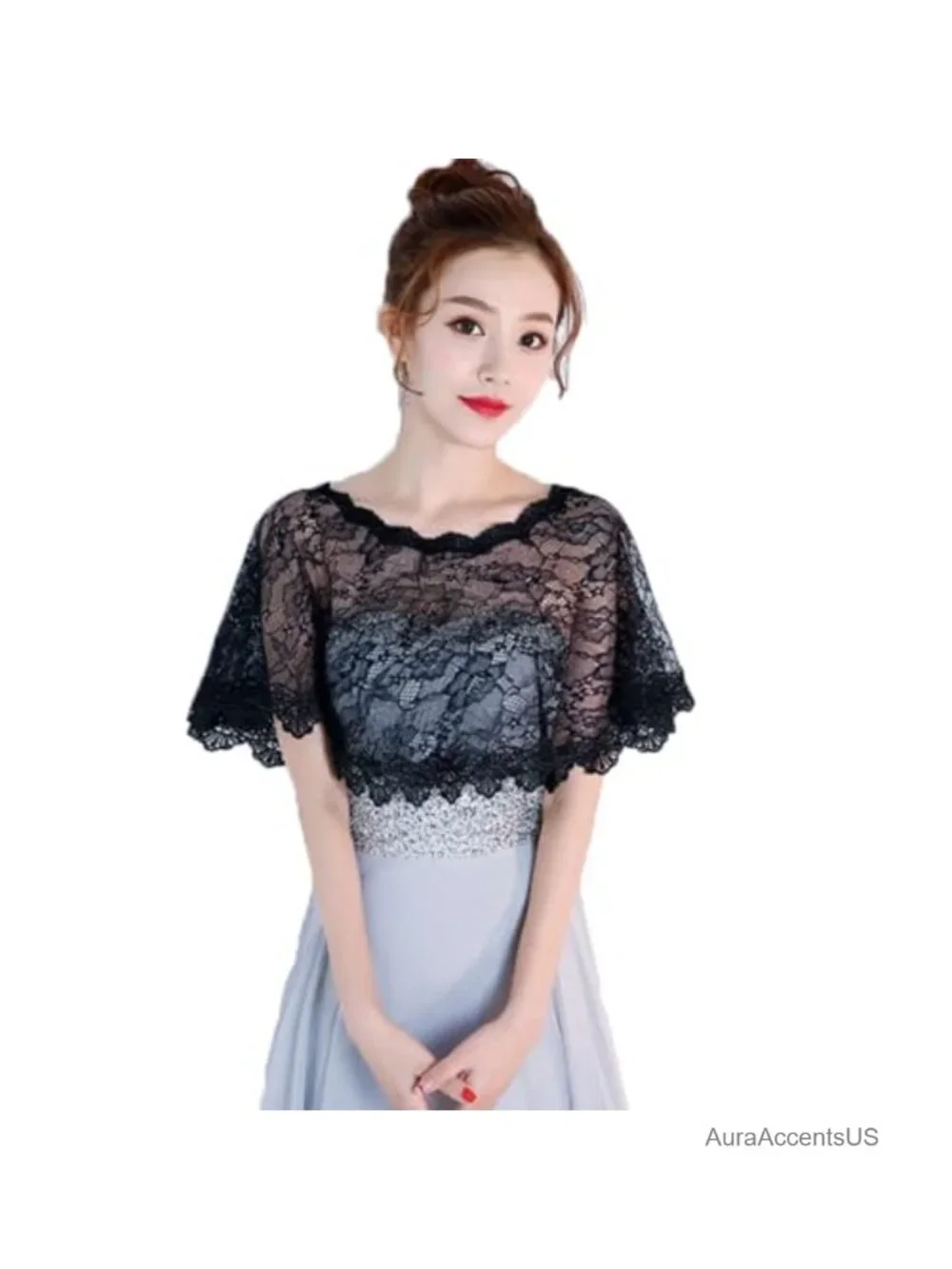 Lace Bridal Shawl Wrap Bolero Evening Party Cover Up Shrug for Women